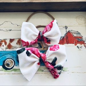 Nylon headband- skinny bow